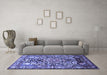 Machine Washable Animal Blue Traditional Rug in a Living Room, wshtr615blu