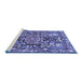 Sideview of Machine Washable Animal Blue Traditional Rug, wshtr615blu