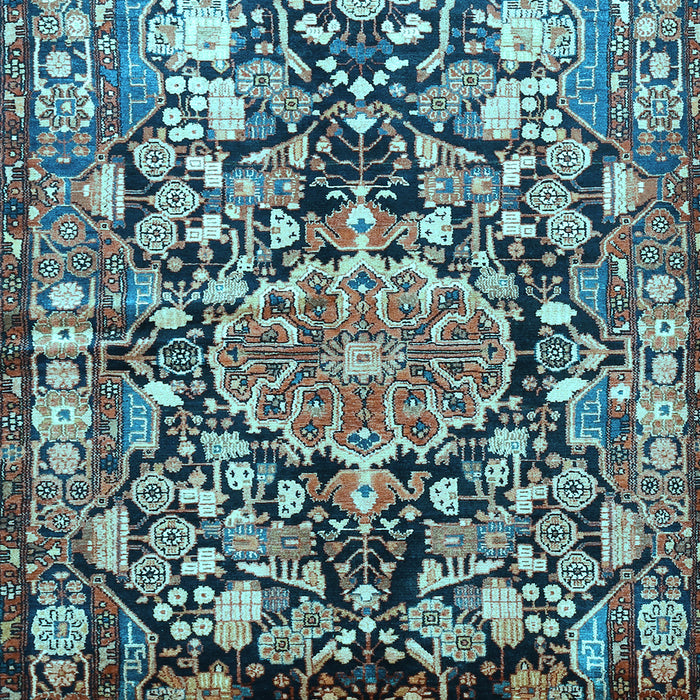 Machine Washable Animal Light Blue Traditional Rug, wshtr615lblu