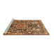 Sideview of Machine Washable Animal Brown Traditional Rug, wshtr615brn