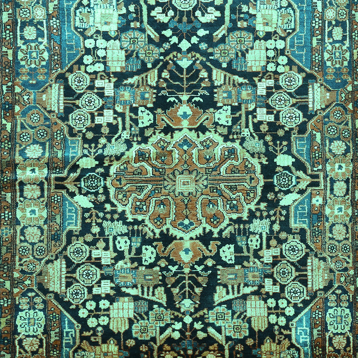 Machine Washable Animal Turquoise Traditional Area Rugs, wshtr615turq