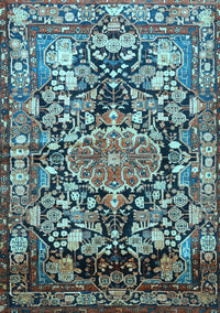 Animal Light Blue Traditional Rug, tr615lblu