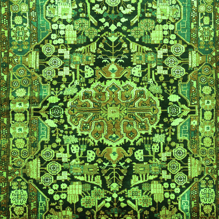 Animal Green Traditional Rug, tr615grn