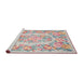 Sideview of Machine Washable Traditional Pale Silver Gray Rug, wshtr616