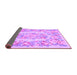 Sideview of Medallion Purple French Rug, tr616pur