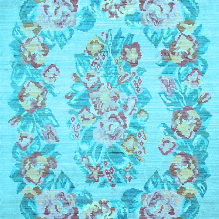 Medallion Light Blue French Rug, tr616lblu