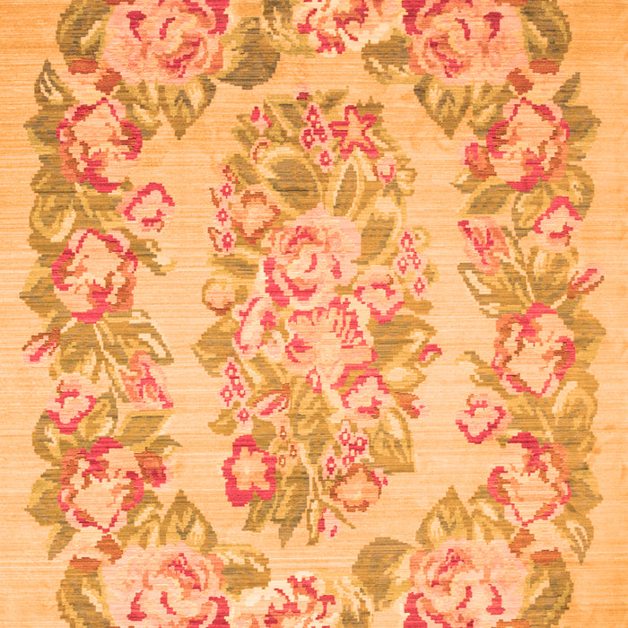 Medallion Orange French Rug, tr616org
