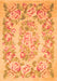 Serging Thickness of Machine Washable Medallion Orange French Area Rugs, wshtr616org