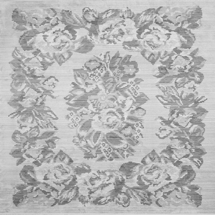 Serging Thickness of Medallion Gray French Rug, tr616gry