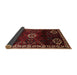 Sideview of Traditional Reddish Brown Persian Rug, tr617