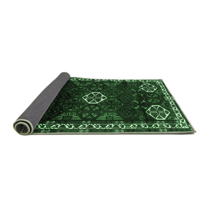 Sideview of Persian Emerald Green Traditional Rug, tr617emgrn