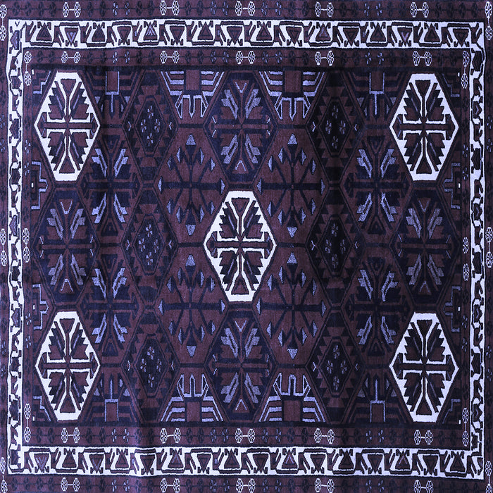 Square Persian Blue Traditional Rug, tr617blu