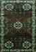 Machine Washable Persian Turquoise Traditional Area Rugs, wshtr617turq