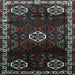 Square Persian Light Blue Traditional Rug, tr617lblu