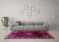 Machine Washable Persian Pink Traditional Rug, wshtr617pnk