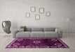 Machine Washable Persian Purple Traditional Area Rugs in a Living Room, wshtr617pur