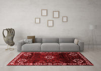 Machine Washable Persian Red Traditional Rug, wshtr617red