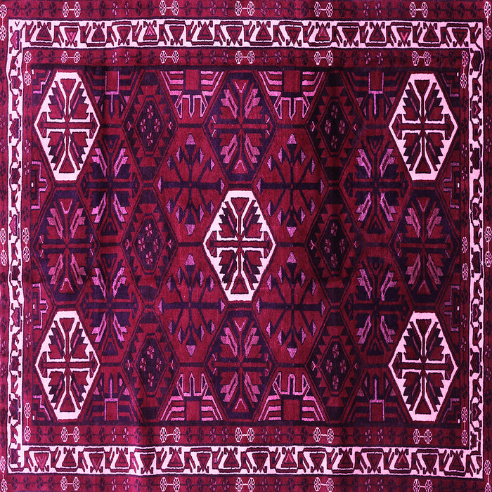 Square Persian Pink Traditional Rug, tr617pnk