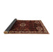 Sideview of Persian Brown Traditional Rug, tr617brn