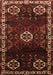 Machine Washable Persian Brown Traditional Rug, wshtr617brn