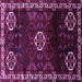 Square Machine Washable Persian Purple Traditional Area Rugs, wshtr617pur