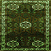 Round Machine Washable Persian Green Traditional Area Rugs, wshtr617grn