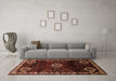 Machine Washable Persian Brown Traditional Rug in a Living Room,, wshtr617brn