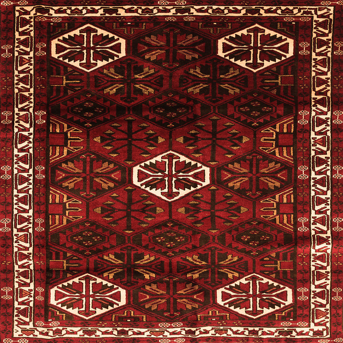 Serging Thickness of Persian Orange Traditional Rug, tr617org