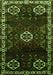 Serging Thickness of Machine Washable Persian Green Traditional Area Rugs, wshtr617grn