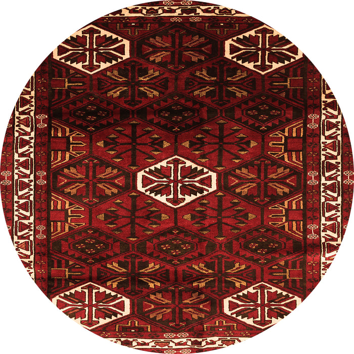 Square Persian Orange Traditional Rug, tr617org