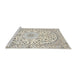 Sideview of Machine Washable Traditional Gold Rug, wshtr618