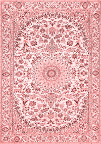 Medallion Red Traditional Rug, tr618red