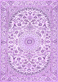 Medallion Purple Traditional Rug, tr618pur