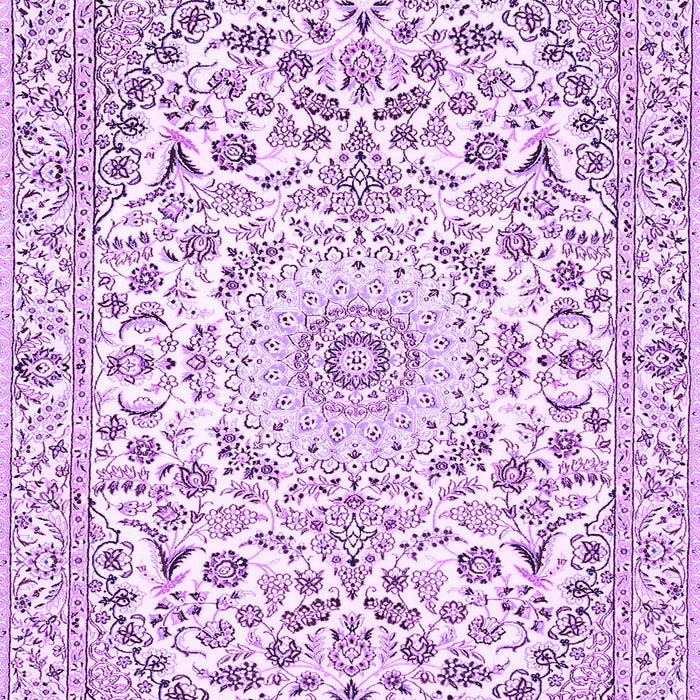 Medallion Purple Traditional Rug, tr618pur
