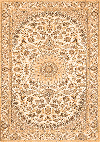 Medallion Orange Traditional Rug, tr618org