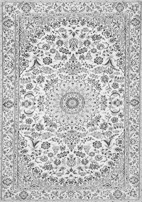 Medallion Gray Traditional Rug, tr618gry