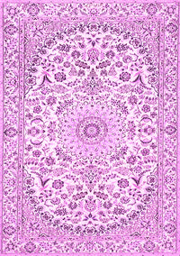 Medallion Pink Traditional Rug, tr618pnk