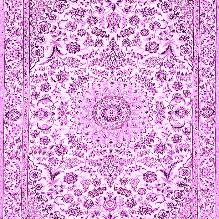 Medallion Pink Traditional Rug, tr618pnk