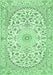 Medallion Emerald Green Traditional Rug, tr618emgrn