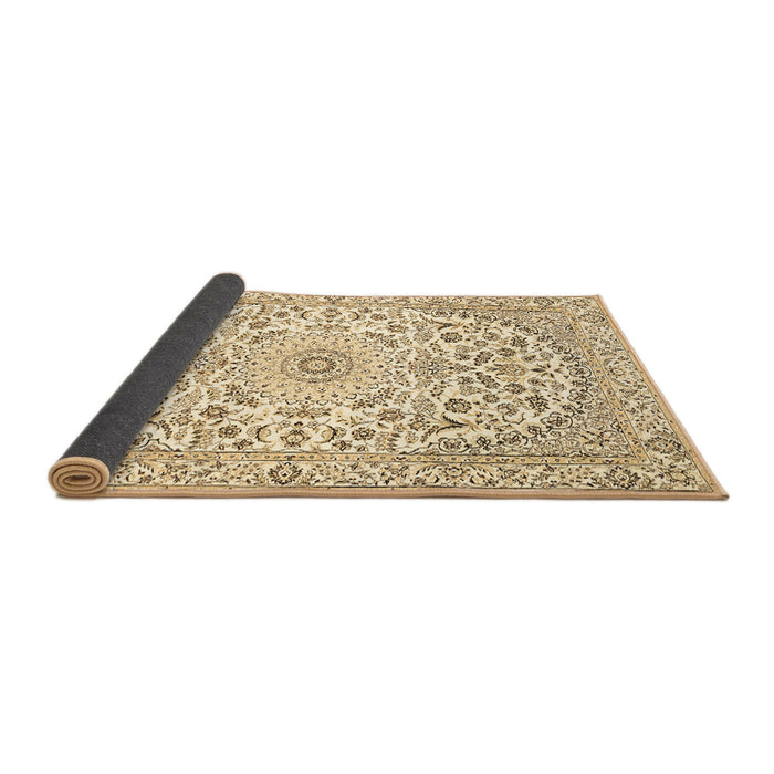 Sideview of Medallion Brown Traditional Rug, tr618brn