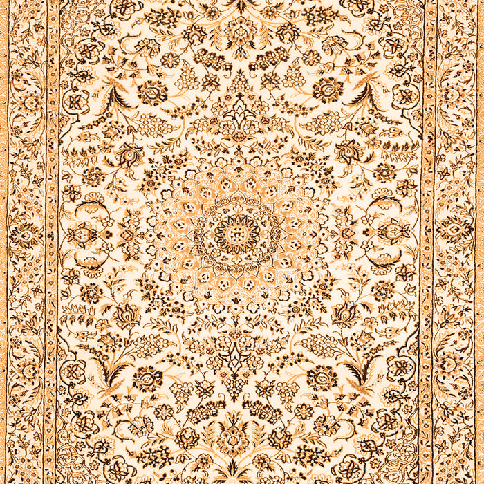 Serging Thickness of Machine Washable Medallion Orange Traditional Area Rugs, wshtr618org