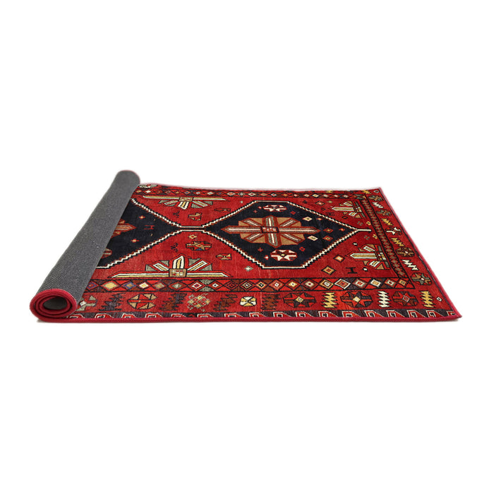 Sideview of Traditional Reddish Brown Persian Rug, tr619