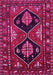 Machine Washable Persian Pink Traditional Rug, wshtr619pnk