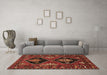 Machine Washable Persian Brown Traditional Rug in a Living Room,, wshtr619brn