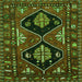 Serging Thickness of Persian Green Traditional Rug, tr619grn