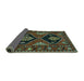 Sideview of Persian Turquoise Traditional Rug, tr619turq