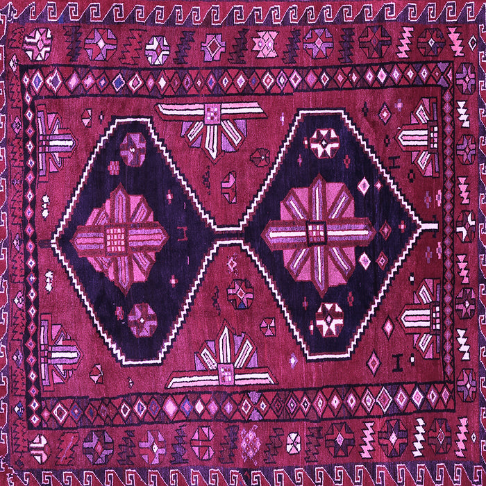 Square Persian Purple Traditional Rug, tr619pur