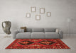 Machine Washable Persian Orange Traditional Area Rugs in a Living Room, wshtr619org