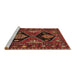 Sideview of Machine Washable Persian Brown Traditional Rug, wshtr619brn