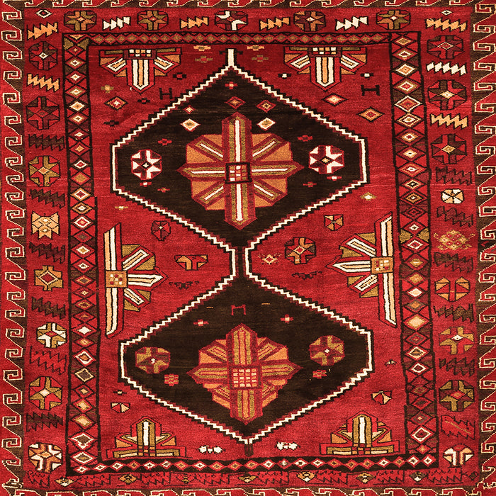 Serging Thickness of Persian Orange Traditional Rug, tr619org